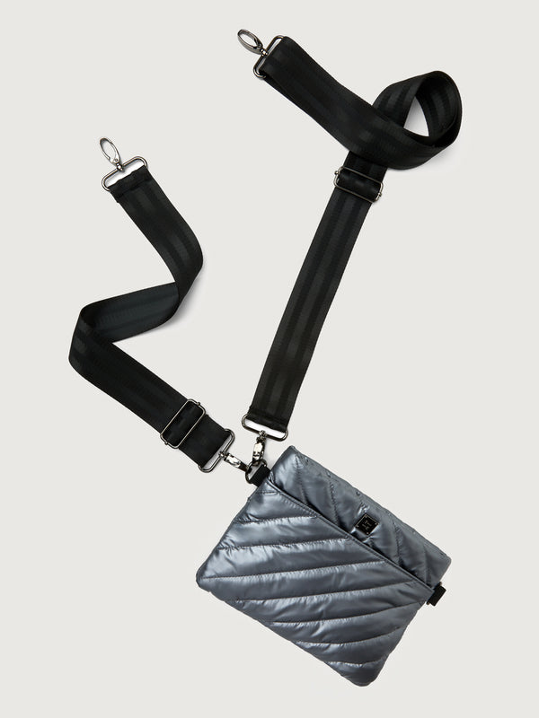 Diagonal Bum Bag - Pearl Grey/ Black/Black Web