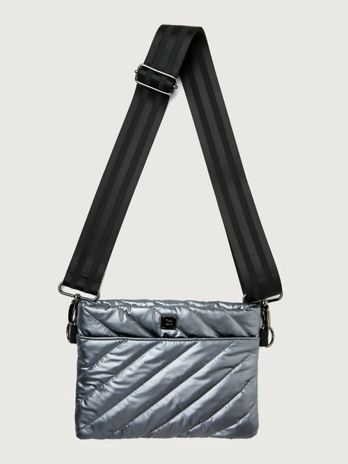 Diagonal Bum Bag - Pearl Grey/ Black/Black Web