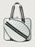 You are the Champion Tennis Bag - White Patent/ Black/ White Web