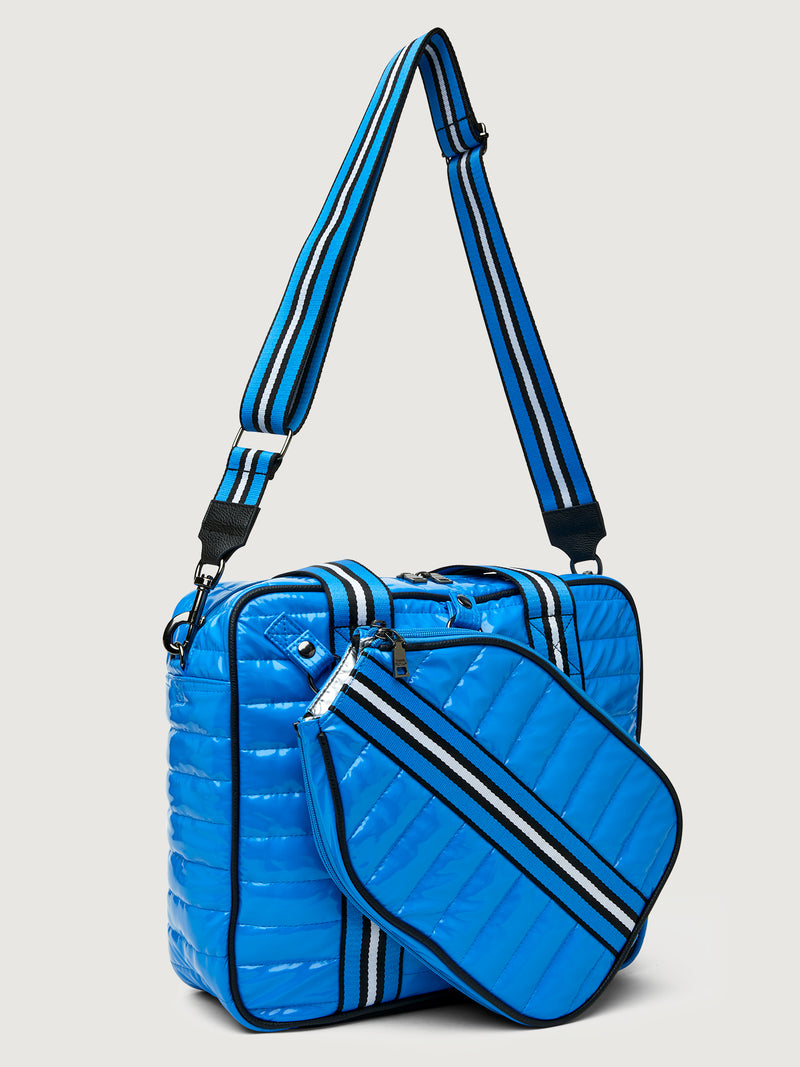 Sporty Spice Pickleball Bag - Hampton Blue/ Black/ White Web