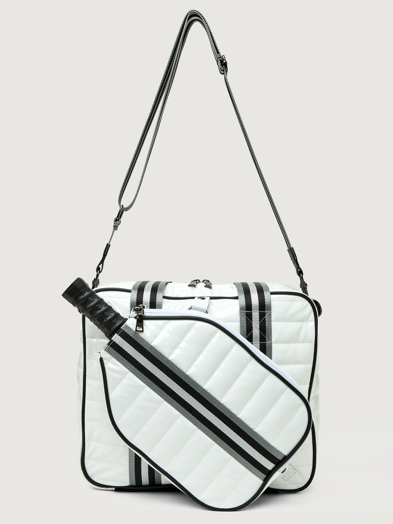 Sporty Spice Pickleball Bag - Pewter/ Black/ White Web