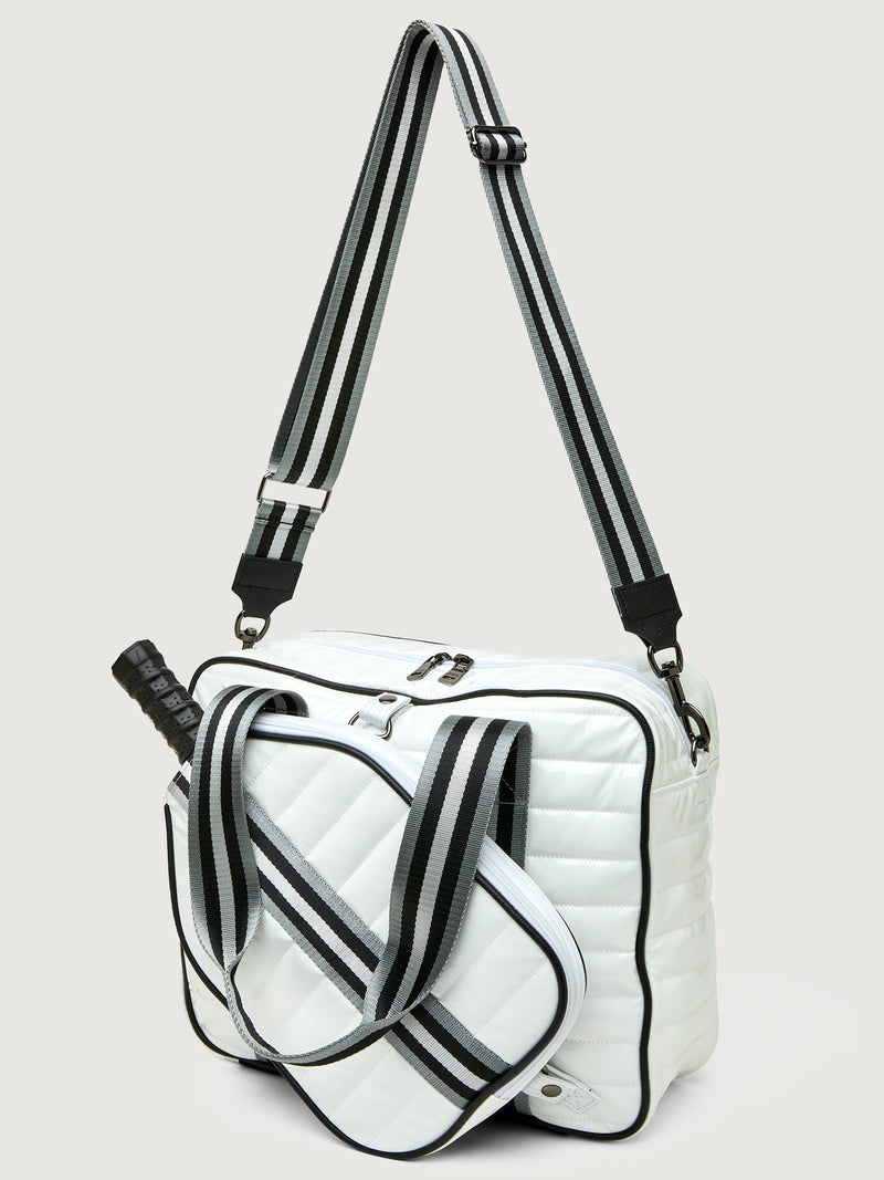 Sporty Spice Pickleball Bag - Pewter/ Black/ White Web