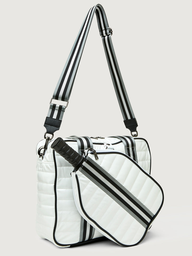 Sporty Spice Pickleball Bag - Pewter/ Black/ White Web