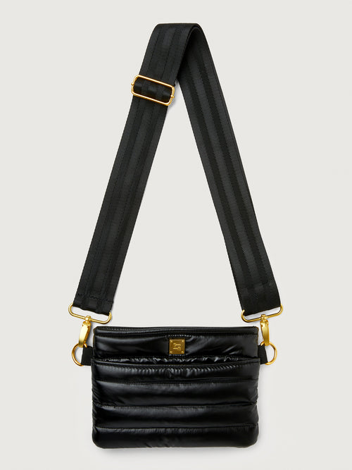 The Original Bum Bag Crossbody - Pearl Black / Black Web/Gold hardware