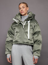 Willow Ama Short Puffer - Steel Green