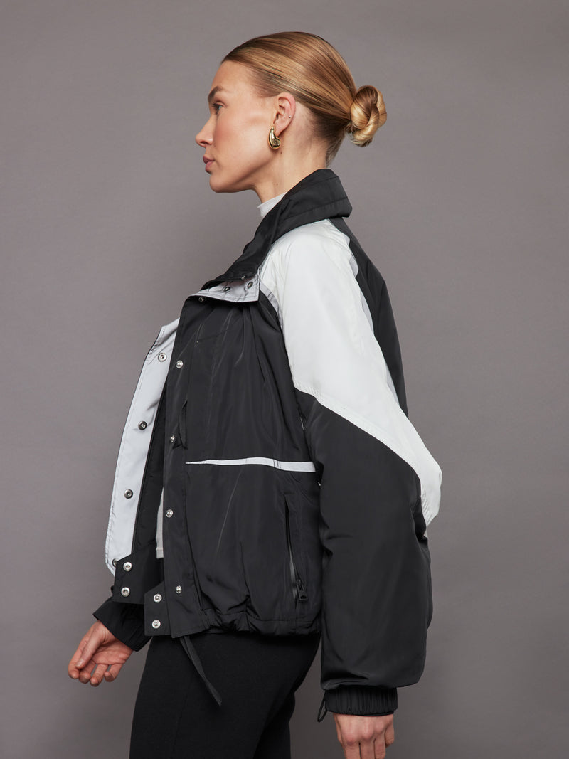 Esme Anorak - Black/ Soft White/ Reflective