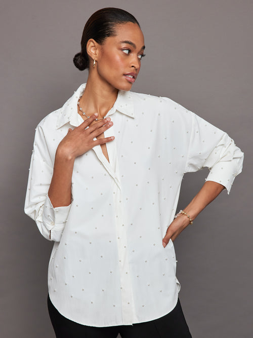 Echo Pearly Shirt - White