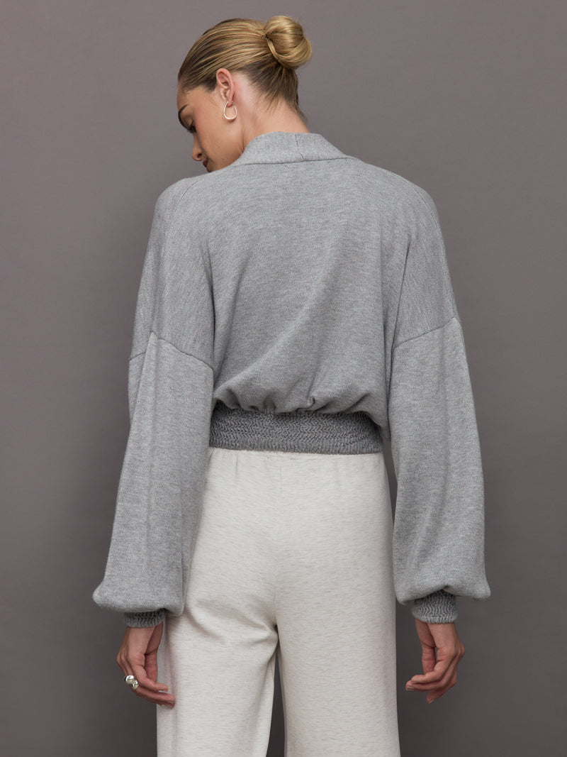 Nomia Cropped Cardigan - Heather Grey