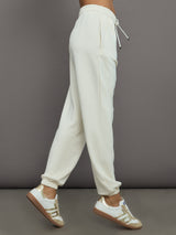 Cleo Cupro Track Pant - Ivory