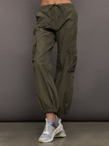 Theia Taffeta Cargo Pant - Army