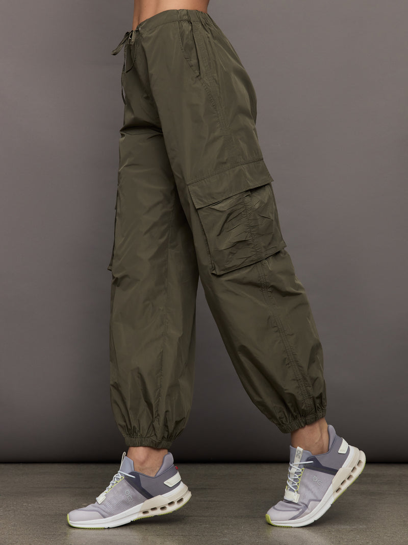 Theia Taffeta Cargo Pant - Army