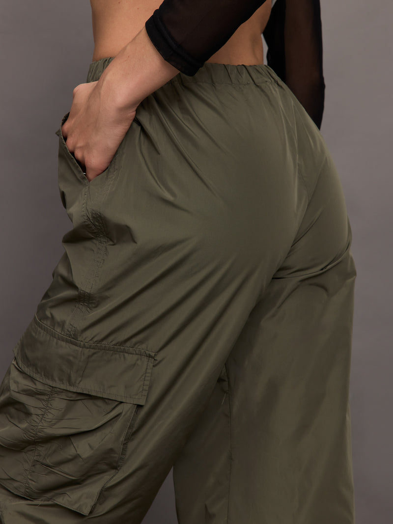 Theia Taffeta Cargo Pant - Army