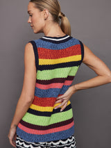 Wabi Sabi Nikko Knit Vest - Stripe