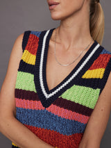 Wabi Sabi Nikko Knit Vest - Stripe