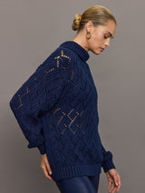 Clementine Knit Crew - Navy