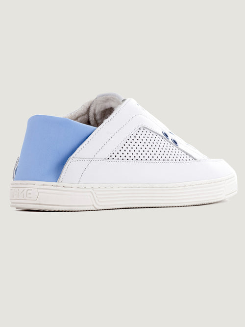 Low-Top Hybrid Slipper Sneaker - White And Blue