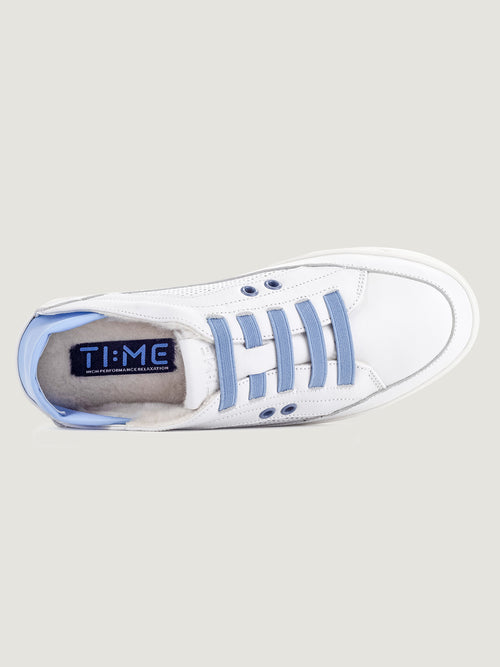 Low-Top Hybrid Slipper Sneaker - White And Blue