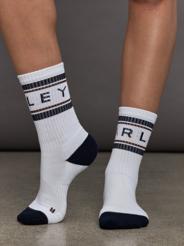 Astley Active Sock - White / Blue Nights