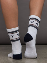 Astley Active Sock - White / Blue Nights