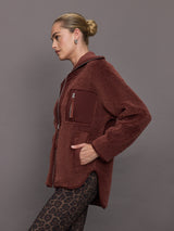 Myla Zip Through Jacket - Hot Chocolate (red)