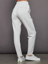 The Slim Zip Hem Pant - Ivory Marl