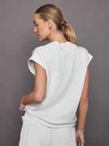 Otis Sleeveless Sweat - Ivory Marl