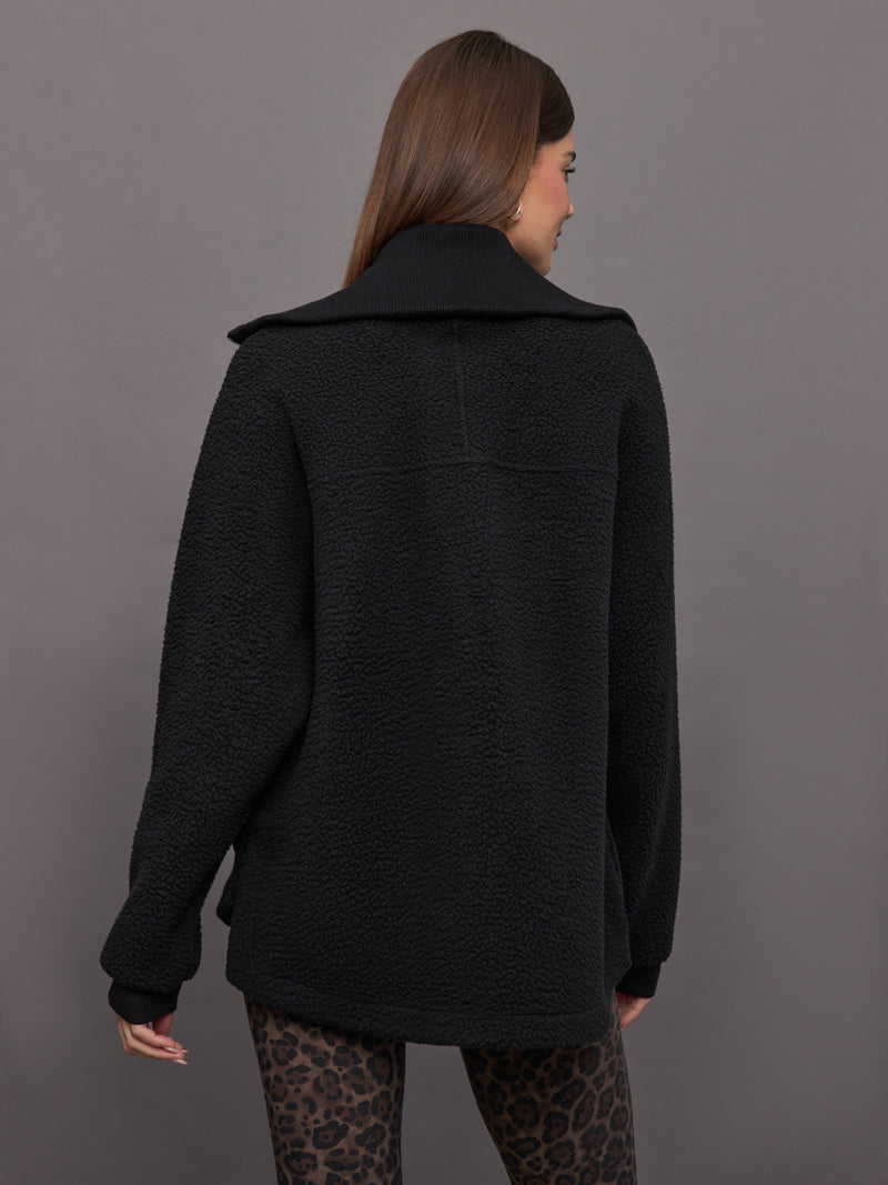 Eleanor Patch Pocket Fleece - Black