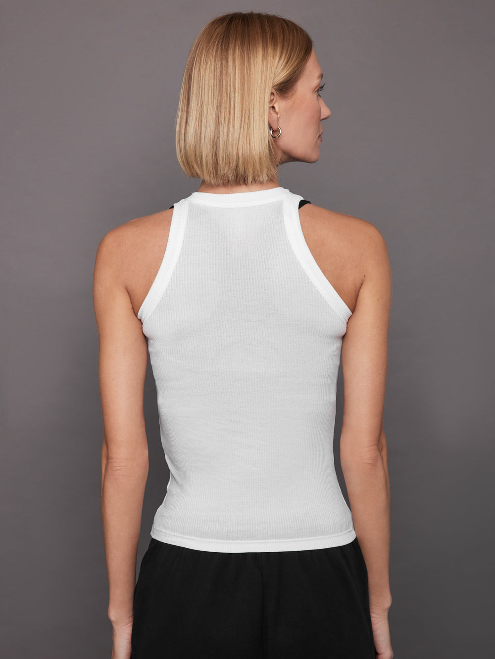 Rivington Ribbed Tank - White